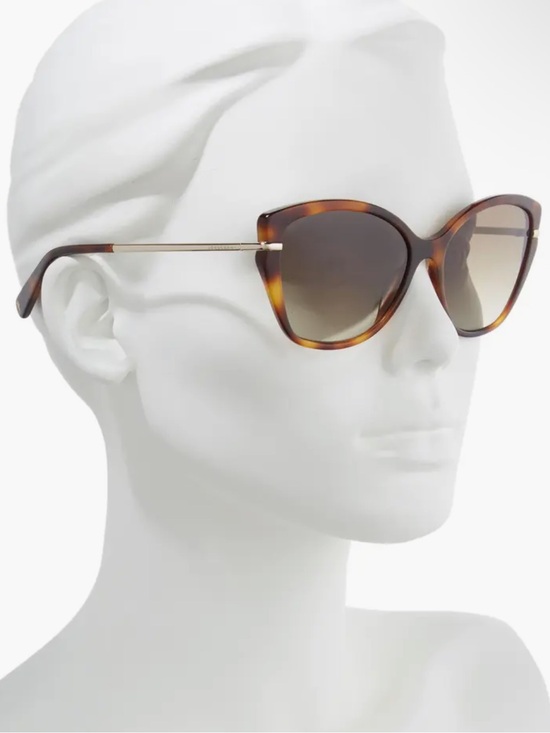 Longchamp Heritage Butterfly 57mm Sunglasses Havana Brown Tortoiseshell Cat-Eye